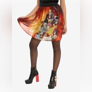 Fairy Tail Group Chiffon Skirt Layered Zipper Closure Small Anime Character